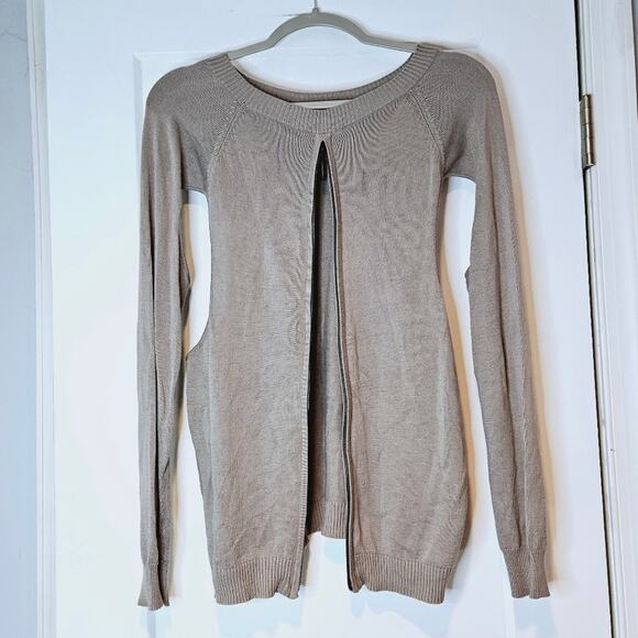 One Grey Day Back Zip Cutout Sweater - Picture 3 of 7